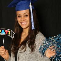 photo booth picture with props